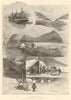 The Klondike gold discoveries. Canada. Mining 1897 antique print picture