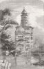 AMRITSAR. Akalis Tower. India 1858 old antique vintage print picture