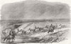 ROMANIA. Travelling in Wallachia 1855 old antique vintage print picture