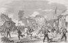 CHINA. Panic at the commissariat stores-Great firing and no execution 1858