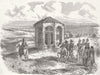 RUSSIA. Russian Post, at Kalougerini 1853 old antique vintage print picture