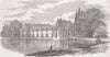 FRANCE. The Chateau of Chantilly 1853 old antique vintage print picture