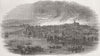 ISTANBUL. Great fire at Pera 1847 old antique vintage print picture