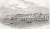 ROMANIA. Russian Gun-Boats off Galatz 1853 old antique vintage print picture