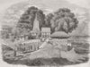 NEPAL. Narrain Hithu and Hindu Temple 1855 old antique vintage print picture