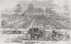 INDIA. The Sikh Trophy Guns 'Forming Up', in the Fort of Monghyr 1847 print