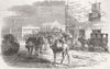 ALEXANDRIA. Arrival of Indian & Australian mails. Egypt 1853 old antique print