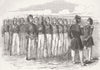 TURKEY. Turkish Infantry 1853 old antique vintage print picture