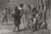 TUNISIA. Tunis water-carriers 1864 old antique vintage print picture
