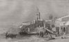 MOROCCO. Port of Tangier. Tangier 1860 old antique vintage print picture