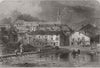 BELGIUM. The town of Bouillon c1860 old antique vintage print picture