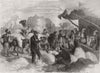 SUEZ CANAL. Cotton market at Zigazag. Egypt 1863 old antique print picture