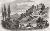 CRIMEAN WAR/UKRAINE. Tchoufout-Kaleh 1856 old antique vintage print picture