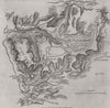 SOUTH AFRICA. Eighth Xhosa War. Map of the Seat of the Kaffir War 1852 old
