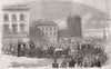 BELGIUM. King Leopold. The Bridal Cortege proceeding to St Gudule 1853 print