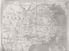 CHINA. Nien Rebellion. Map showing insurrection 1853 old antique chart