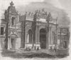 TURKEY. Gateway to the Dolmabaghdsche Palace, on the Bosphorus 1853 old print