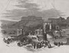 HUNGARY. Stupendous suspension bridge over the Danube, at Pesth. Budapest 1847