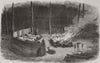 ALASKA. Camp in the woods. Alaska, late Russian America 1868 old antique print