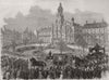 PARIS. Funeral of Gioachino Rossini. France. Music 1868 old antique print
