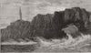 PORTUGAL. Boca do Inferno. Accident to the Queen and her children 1873 print