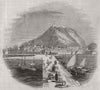 SPAIN. Alicante 1844 old antique vintage print picture