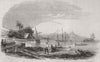 FRENCH POLYNESIA. Papeete. Bay of Papaiti. Tahiti 1844 old antique print