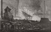 FRANCE. Scene of the explosion in Paris 1874 old antique vintage print picture