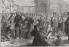 CIVIL WAR IN SPAIN. In the square, Estella-Don Carlos returning from Mass 1874