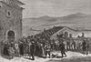CIVIL WAR IN SPAIN. Carlist troops returning to Estella after a feint 1874