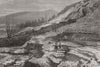 YELLOWSTONE. The Mammoth Hot Springs, Gardiner's river. Wyoming 1874 old print
