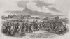 FRANCE. Chantilly. Chantilly-the Hippodrome 1847 old antique print picture