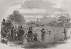 FRANCE. Chantilly. Chantilly-the race 1847 old antique vintage print picture