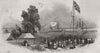 MALAYSIA. Labuan. Hoisting the British flag. NW coast of Borneo 1847 old print