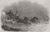 RUSSIA. Russian Courier 1847 old antique vintage print picture