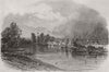 AUSTRALIA. Banks of the river Hutt 1847 old antique vintage print picture