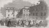 LISBON. Escape of the prisoners from the Limoeiro. Portugal 1847 old print