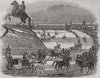 ST PETERSBURG. Easter week. Russia 1847 old antique vintage print picture