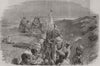 BRAZIL. Battle of Capon Peris. Brazilians in the trenches 1866 old print