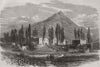 CRETE. Cretan Revolt 1866-69. The convent of Arkadi. Greece 1867 old print