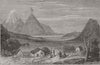 NEW ZEALAND. Lake Taupo. Lake Taupo, New Zealand 1867 old antique print