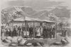 HONOLULU. King of the SandwichIslands laying Cathedral keystone. Hawaii 1867