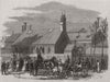 PARIS. Anglo-American church in the Avenue Rapp 1867 old antique print picture