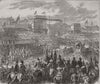 BUDAPEST. King's coronation. Sword, Franz Joseph Platz, Pesth. Hungary 1867