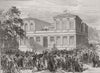 FRASCATI. Giuseppe Garibaldi. Garibaldi greeted by the people. Italy 1875