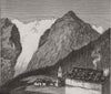 AUSTRIA. Madatch Glacier from Trafoi 1877 old antique vintage print picture