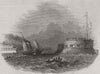 BRASOV. First ship arriving after break up of the Neva Ice. Russia 1847 print