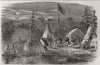CANADA. Engineers' camp scene on the banks of the St. Maurice 1855 old print