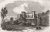 CANNES. The Chateau Eleanora Louisa, the seat of Lord Brougham 1856 old print
