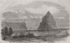 NEW ZEALAND. Mouth of the Wanganui River 1865 old antique print picture